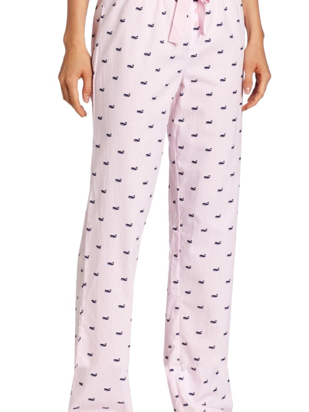 Nautica “Vineyard Pink” woven PJ bottom with navy Whale Print Sz XL